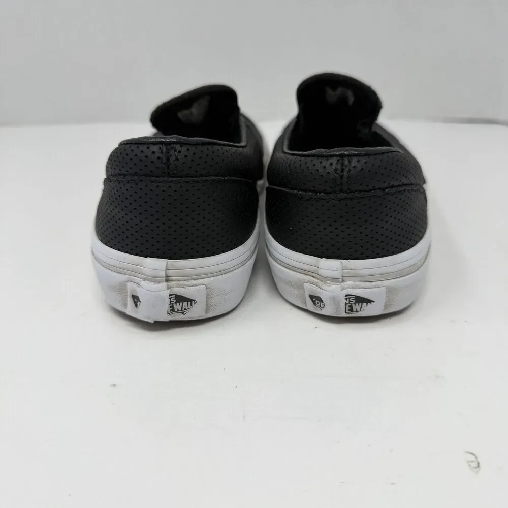Vans Asher Perforated Kids Size 2.0 Slip-On Shoes Black 4200025664